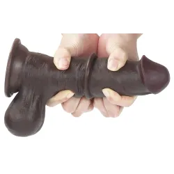 LoveToy SlidingSkin Gode Sliding Skin 15 x 4.8 cm Marron
